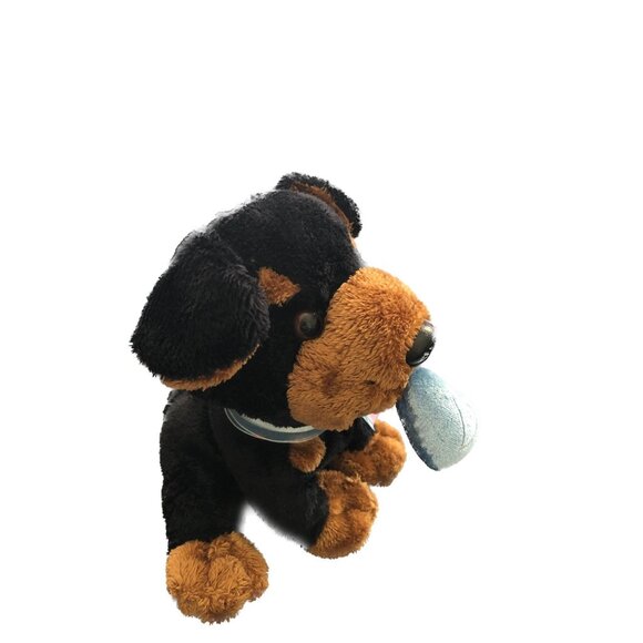 Walmart Rottweiler Rottie Black Brown Blue Heart Blue Ribbon 7 " Sitting - Picture 6 of 8